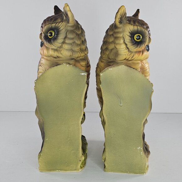 Vintage Wales Japan Owl Ceramic Bookends Hand Painted Collectible Home Decor 8 I - Picture 3 of 11